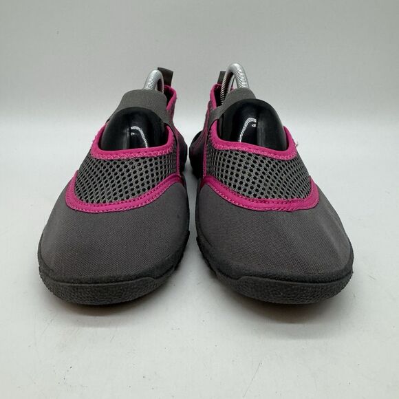 Athletech Swim Wade Water Shoes Womens 6 Gray & Pink Pool Beachcore Coastalcore - Picture 2 of 9